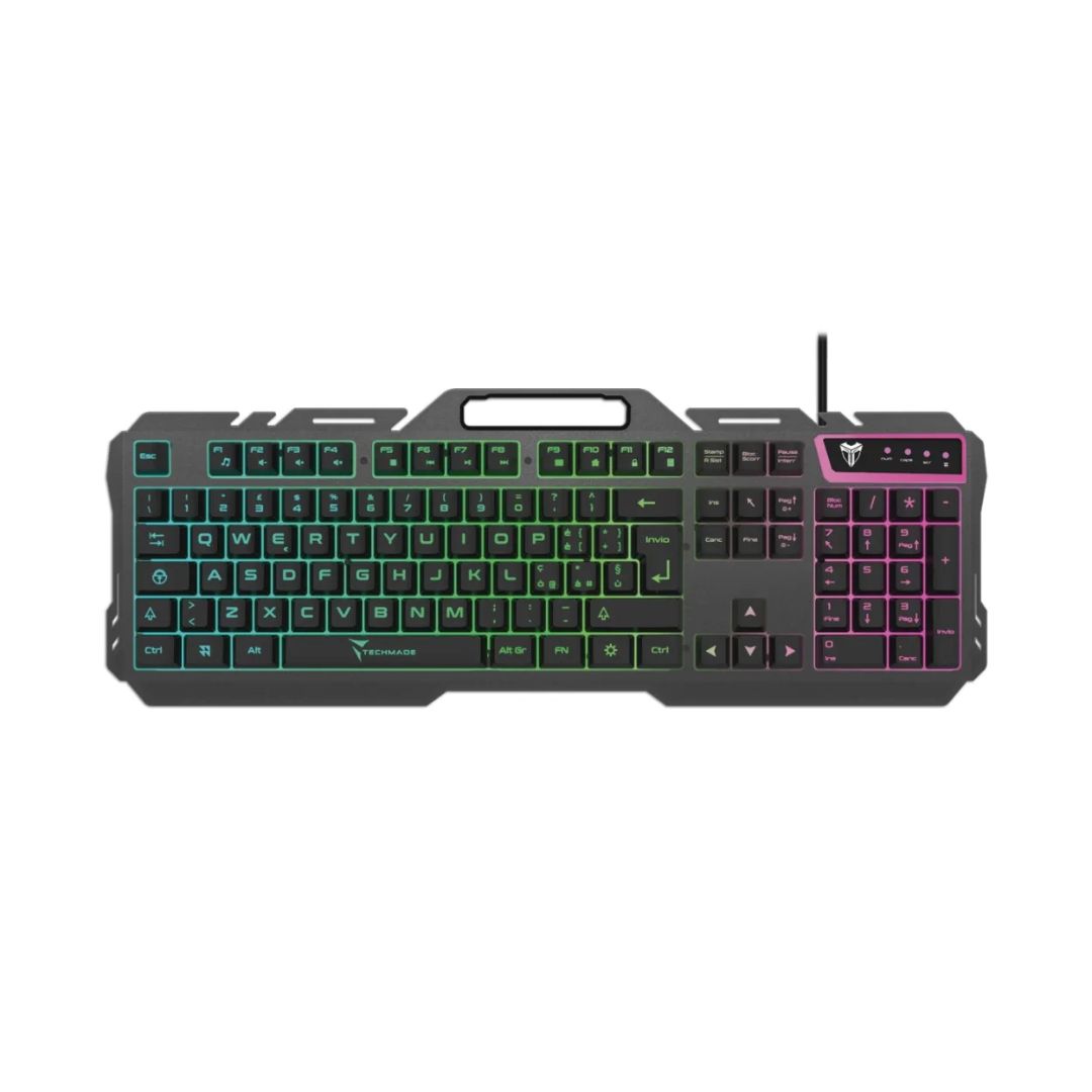 TASTIERA USB GAMING TECHMADE TM-GK023 METALLICA CON LED RGB